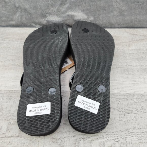 Havaianas Flip Flop Women 9/10 (EU39/40) Black NWT - Picture 8 of 10